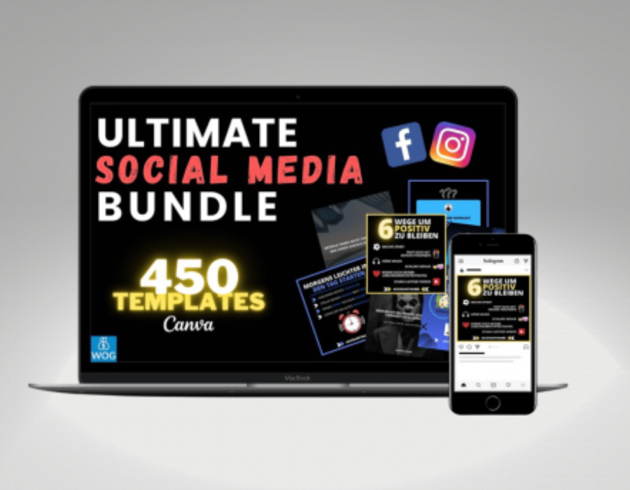 Ultimate Social Media Bundle 450 Social Media Templates